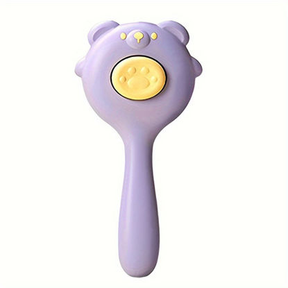 تصویر  برس مو سگ و گربه تخلیه دار بایو موزارا کد 1003 بنفش