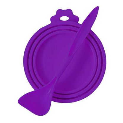 تصویر  درب و قاشق کنسرو سگ و گربه بایو موزارا بنفش