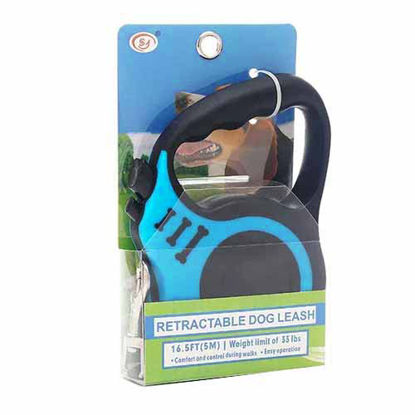 تصویر  بند قلاده سگ و گربه طول 5 متری آبی