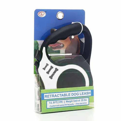 تصویر  بند قلاده سگ و گربه طول 3 متری سفید