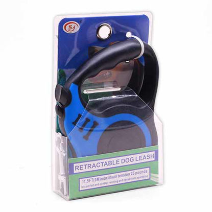 تصویر  بند قلاده سگ و گربه طول 3 متری آبی