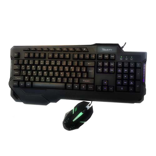 تصویر  ماوس و کیبورد مخصوص بازی وریتی مدل V-KB6121GCW