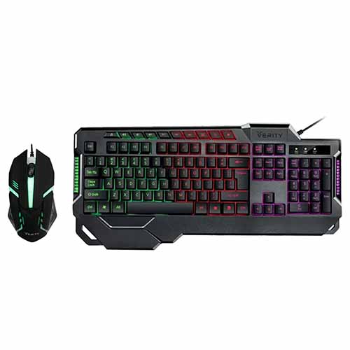 تصویر  ماوس و کیبورد مخصوص بازی وریتی مدل V-KB6121GCW