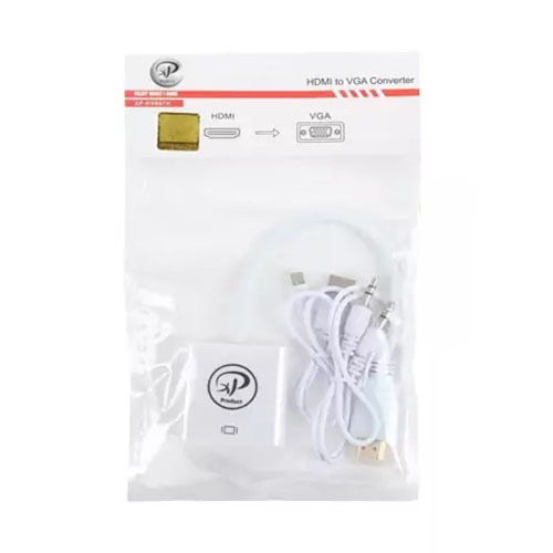 تصویر  مبدل HDMI به VGA ایکس-پی پروداکت مدل XP-T886 به همراه کابل صدا