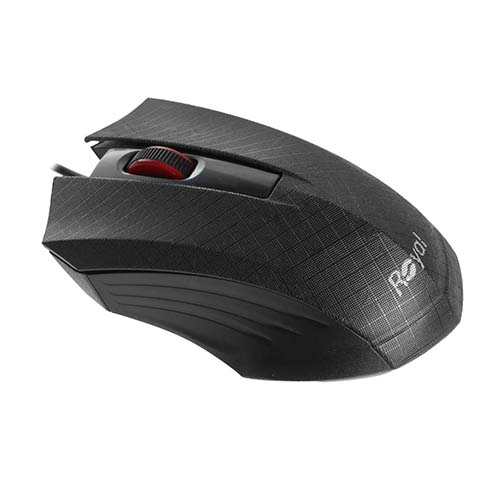 تصویر  ماوس با سیم رویال مدل R-M754 مشکی