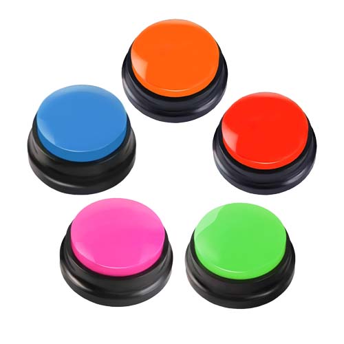 تصویر  دکمه صحبت آموزشی سگ و گربه قابل ضبط صدا مجموعه 5 عددی