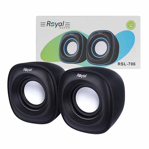 تصویر  اسپیکر دسکتاپ رویال مدل RSL-706 مشکی