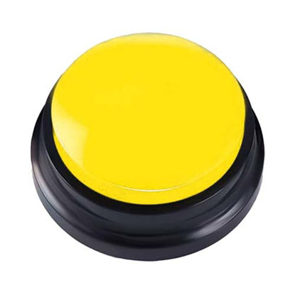 تصویر  دکمه صحبت آموزشی سگ و گربه قابل ضبط صدا زرد