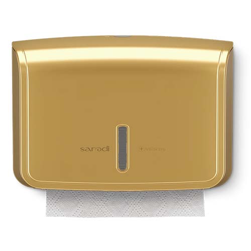 تصویر  جا دستمال کاغذی سارودی (ایمن آب) مدل ورونا طلایی براق