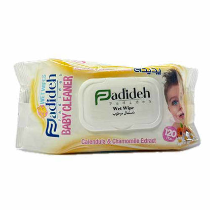 تصویر  دستمال مرطوب کودک پدیده آلوئورا و بابونه بسته 120 عددی