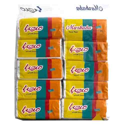 تصویر  دستمال کاغذی اقتصادی مرحبا بسته 10 عددی