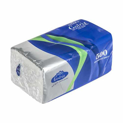 تصویر  دستمال کاغذی رومیزی گلریز 500 برگ