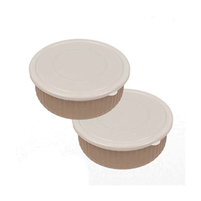 تصویر  ظرف فريزری 2 قلو پلی ياس ظرفیت 950 میلی لیتر قهوه‌ای