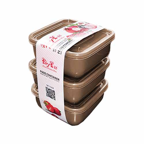 تصویر  ظرف فريزری 3 قلو پلی ياس ظرفیت 300 میلی لیتر قهوه‌ای