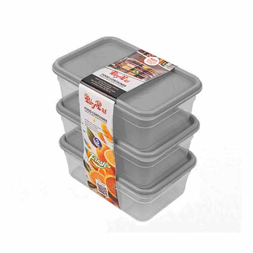 تصویر  ظرف نظم دهنده 3 قلو پلی ياس ظرفیت 500 میلی لیتر طوسی