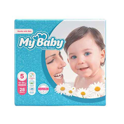 تصویر  پوشک مای بیبی سایز 5 بسته 28 عددی