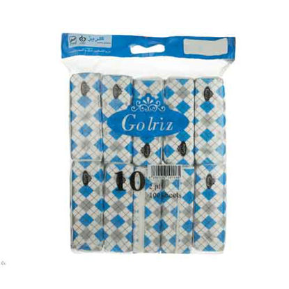 تصویر  دستمال کاغذی گلریز مدل دیاموند بسته 10 عددی آبی