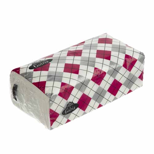 تصویر  دستمال کاغذی گلریز مدل دیاموند بسته 10 عددی قرمز