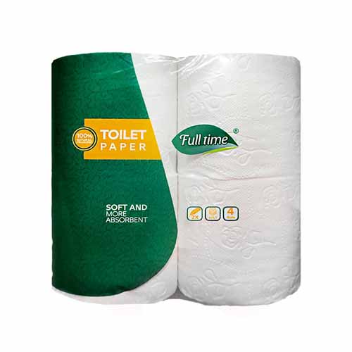 تصویر  دستمال توالت رولی فول تایم بسته 4 عددی