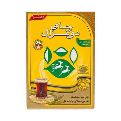 تصویر  چای سیاه شکسته دوغزال با طعم هل 250 گرم