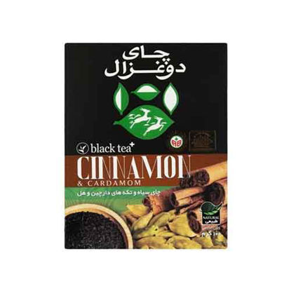تصویر  چای سیاه با دارچین و هل دوغزال 100 گرم