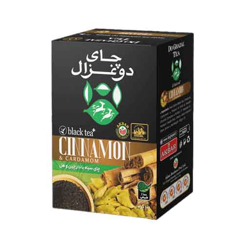 تصویر  چای سیاه با دارچین و هل دوغزال 100 گرم