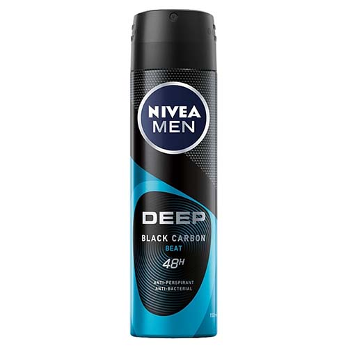 تصویر  اسپری ضد تعریق مردانه نیوآ مدل DEEP BLACK CARBON BEAT ماندگاری 48 ساعته حجم 150 میلی لیتر