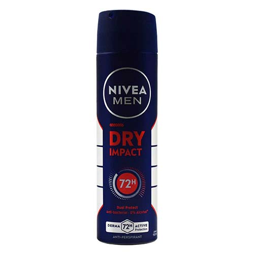 تصویر  اسپری ضد تعریق مردانه نیوآ مدل Dry Impact ماندگاری 72 ساعته حجم 150 میلی لیتر