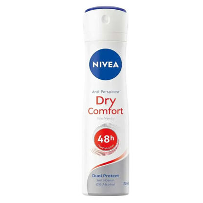 تصویر  اسپری ضد تعریق زنانه نیوآ مدل Dry Comfort ماندگاری 48 ساعته حجم 150 میلی لیتر