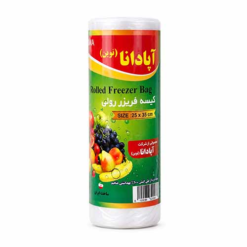 تصویر  کیسه فریزر رولی سایز 25x35 آپادانا وزن 1000 گرم