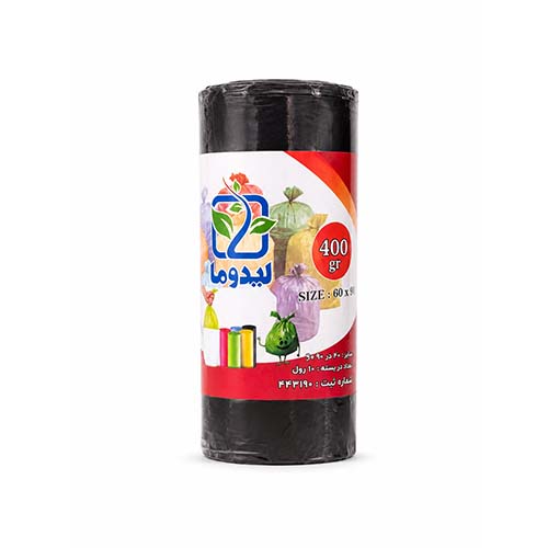 تصویر  کیسه زباله رولی سایز 60x80 لیدوما 400 گرم