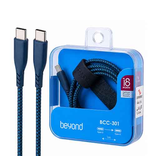 تصویر  کابل USB-C به USB-C بیاند مدل BCC-301 طول 1 متر