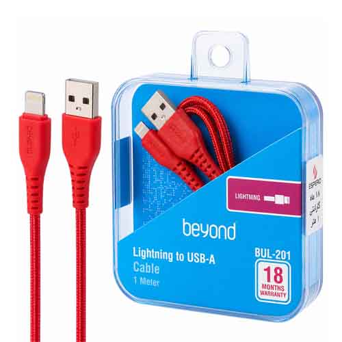 تصویر  کابل USB به لایتنینگ بیاند مدل BUL-201 قرمز
