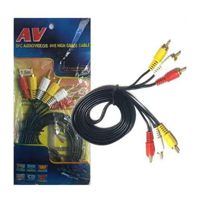 تصویر  کابل سه به سه RCA طول 1.5 متر