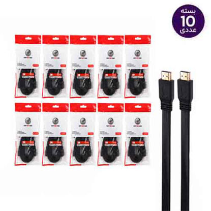 تصویر  کابل HDMI ایکس-پی پروداکت مدل Flat طول 3 متر بسته 10 عددی