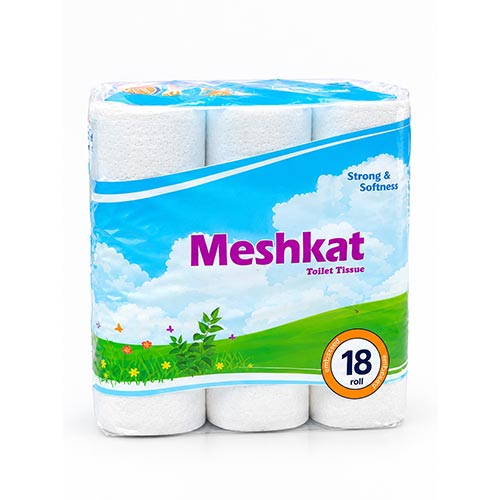 تصویر  دستمال توالت رولی مشکات بسته 18 عددی